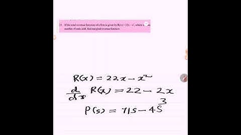 Plus 2 statistics Chapter 3 Marginal functions