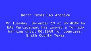 Tornado Warning For Erath County