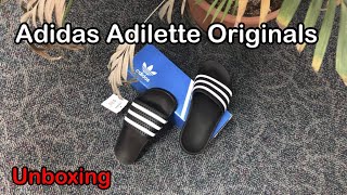 Adidas Adillete Originals Slides Black | Unboxing