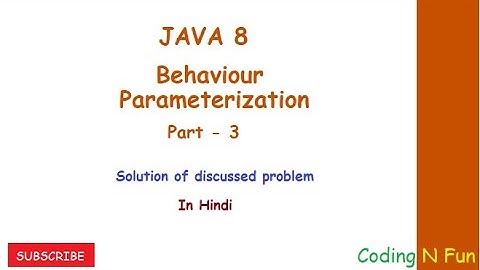 Behaviour Parameterization in java 8 hindi | Strategy Design Pattern | Predicate Java 8