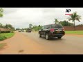 Military motorcade travels through Harare