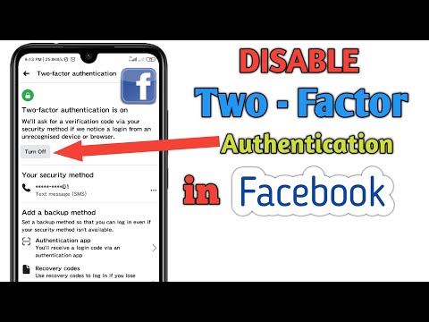 Disable Two - Factor Authentication in Facebook Account 2022