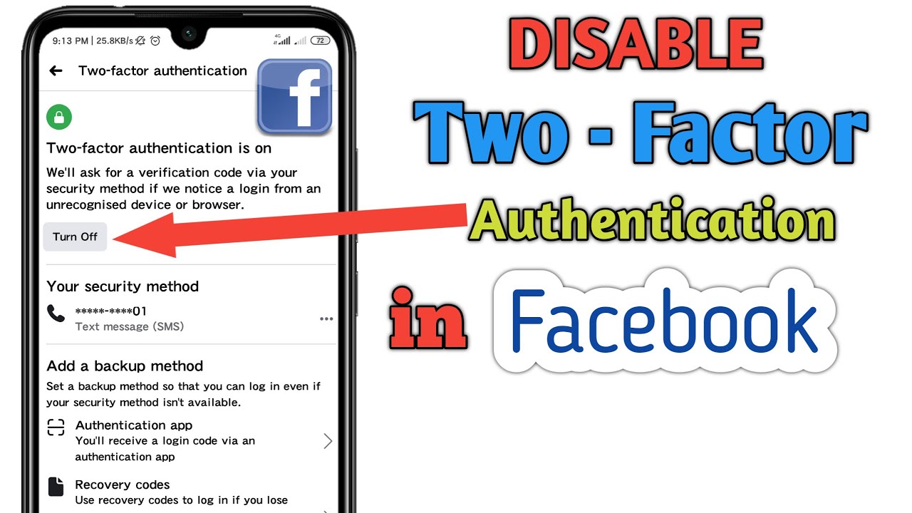 Disable Two - Factor Authentication in Facebook Account 2023 - YouTube