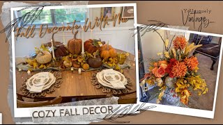 FALL TABLESCAPE 2021   BEAUTIFUL FALL FLORAL ARRANGEMENT   EASY FALL DECOR ON A BUDGET