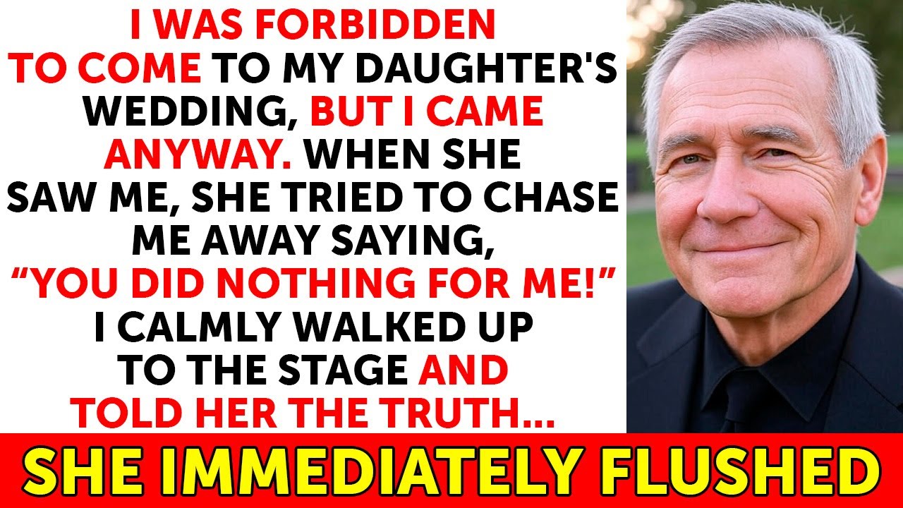 Моя дочь запретила мне идти на её свадьбу. Когда я вышел на сцену, она взмолилась о прощении!