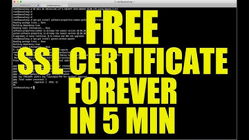 INSTALL FREE FOREVER SSL CERTIFICATE (in 5 min)
