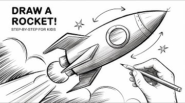 How to Draw a Rocket for Kids | Easy Step-by-Step Drawing Tutorial