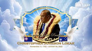 Memorial Service for President Iroojlaplap Christopher Jorebon Loeak