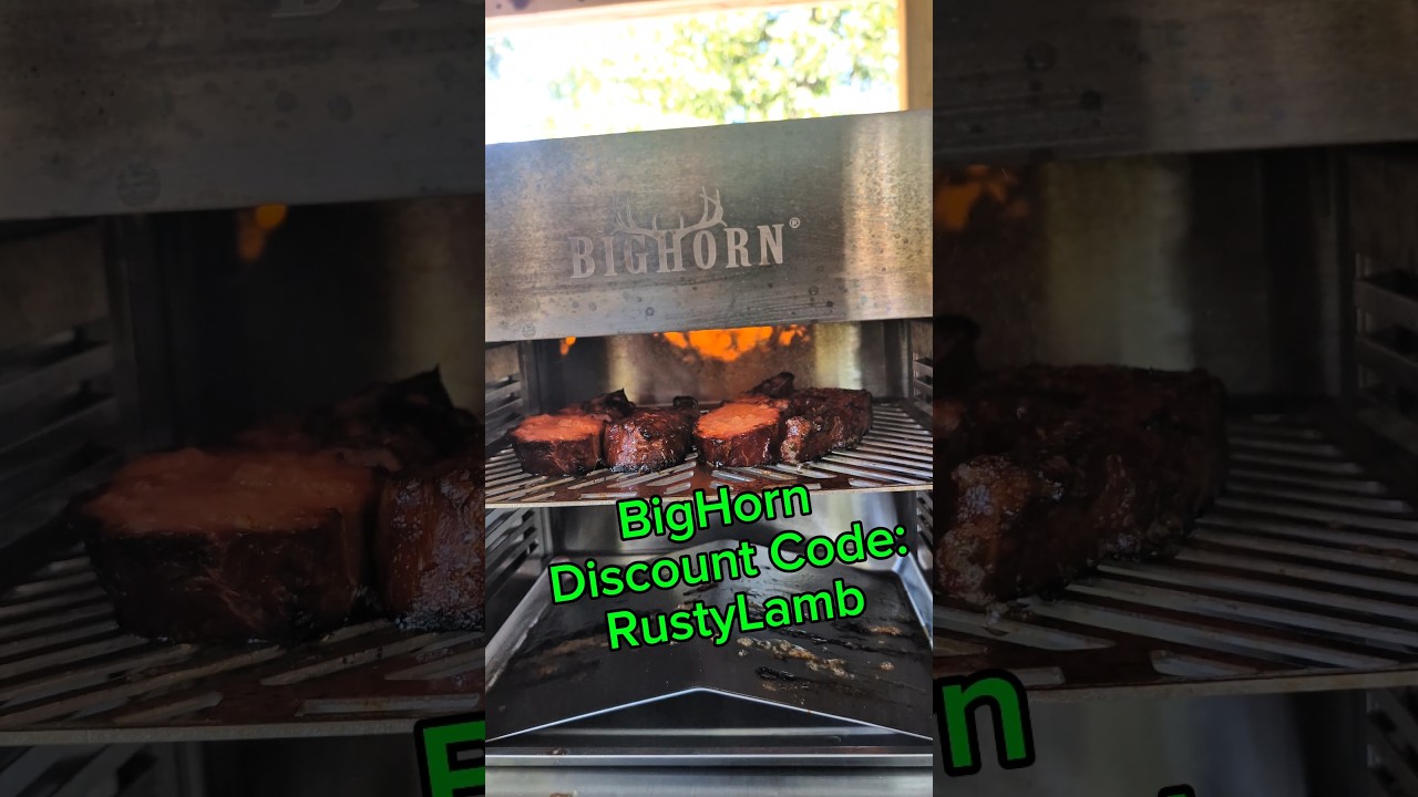 Smoked Iberico pork chops on the BigHorn infrared Grill 