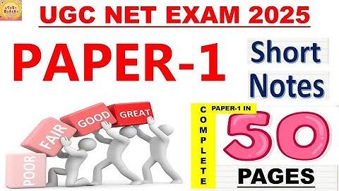 ugc net paper 1 short notes | ugc net jrf crack in  june 2025 | paper 1 complete in 50 pages