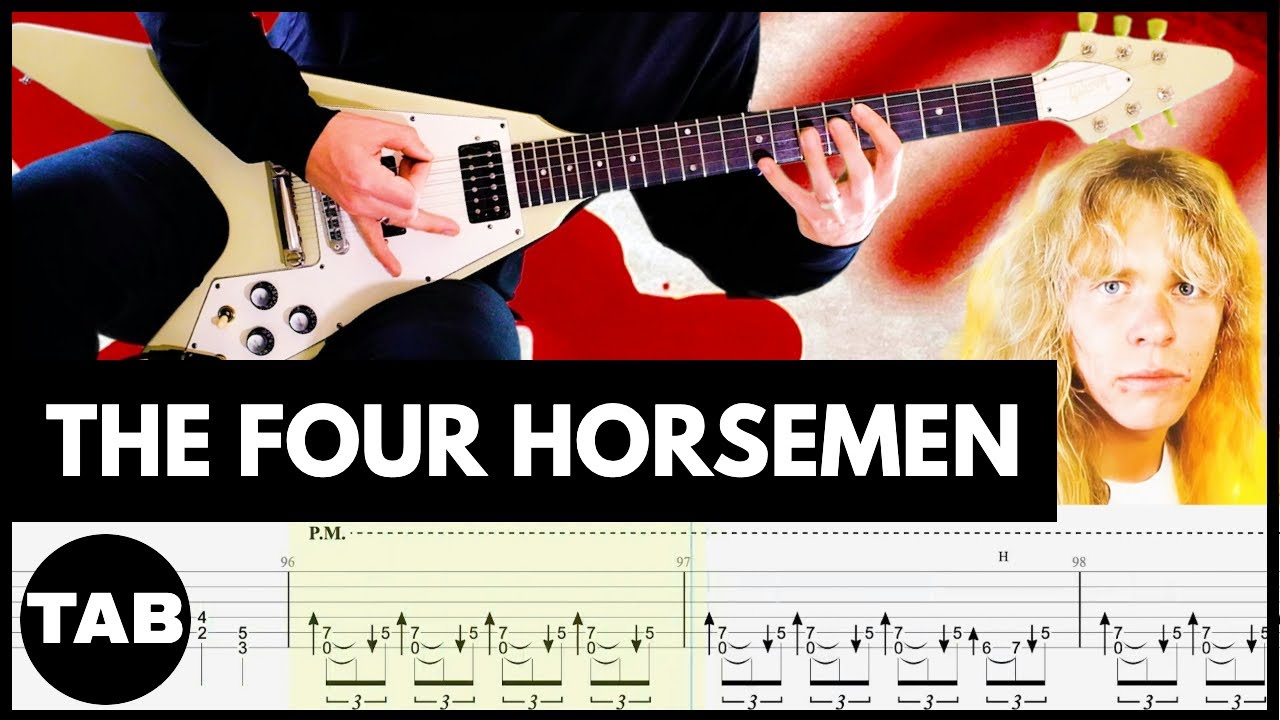 THE FOUR HORSEMEN Metallica Guitar Tab | Lesson | Tutorial | Cover