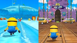 Despicable Me: Minion Rush - The Arctic Base vs Super Silly Fun Land