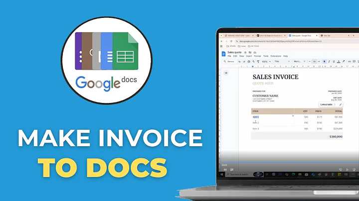 How To Make An Invoice In Google Docs Customizable Templates!