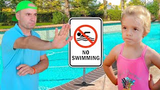 Anabella And Bogdan Learn About Swimming Pool Rules | Kids Swim Anabella And Bogdan Learn About Swimming Pool Rules | Kids Swim