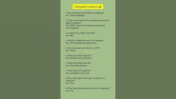 Computer science gk questions and answers #study #learning #gk #viralshorts #youtubeshorts