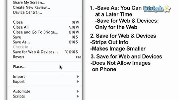 Photoshop Tutorial - Save vs Save for web Question