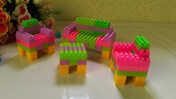 Satisfying DIY Lego ASMR Sofa set | Building block | lego sounds 