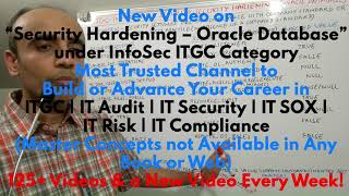 IT with Varun Vohra - ITGC - Information Security - Security Hardening - Oracle Database (Promo) Update