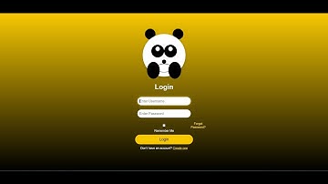 Cute panda login page template using HTML, CSS and javascript