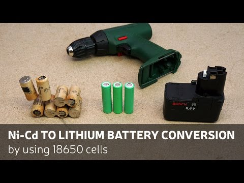 DIY: Ni-Cd To Lithium Battery Conversion By Using 18650 Cells