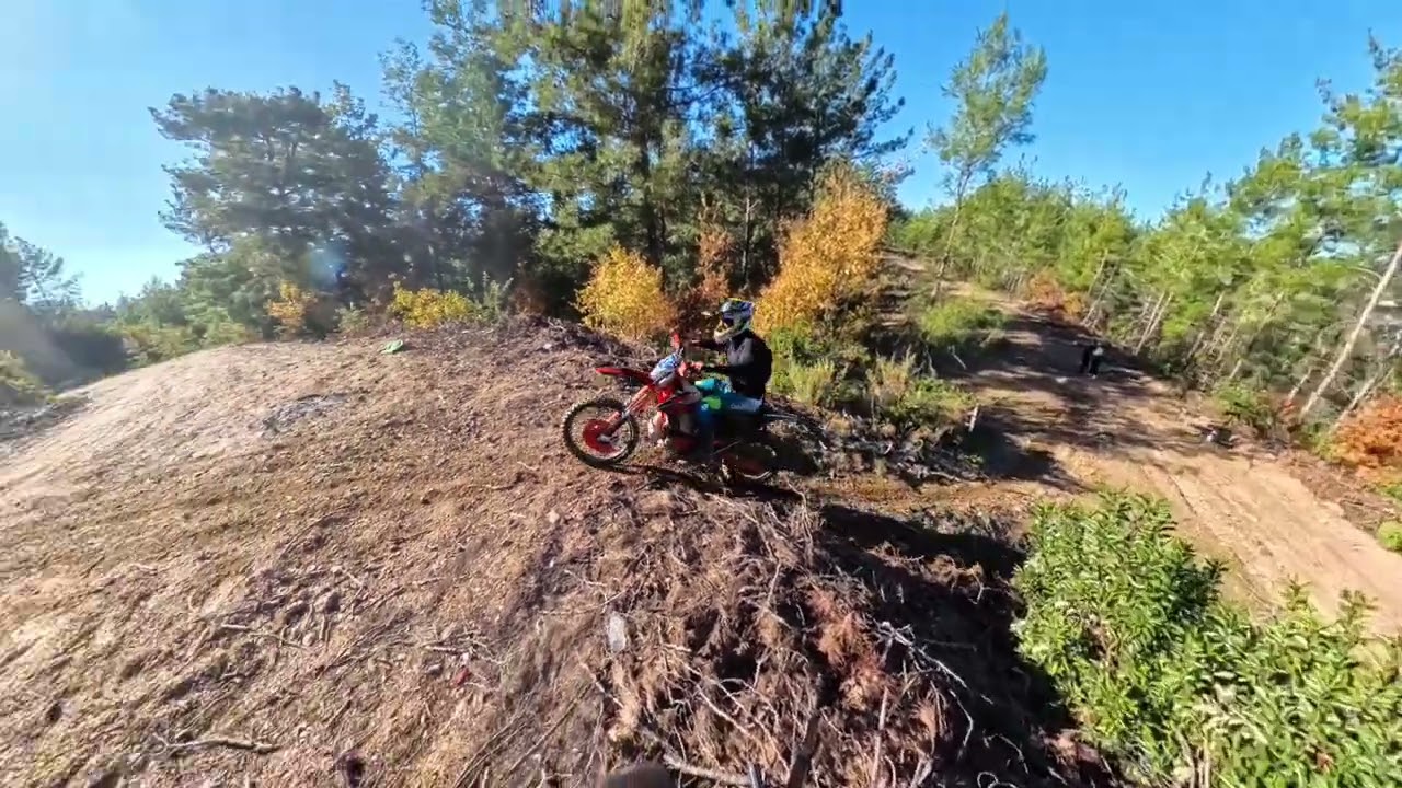 Alanya konaklı Enduro yarışında 3. Kontrol noktasından geçen yarışcı görüntüleri