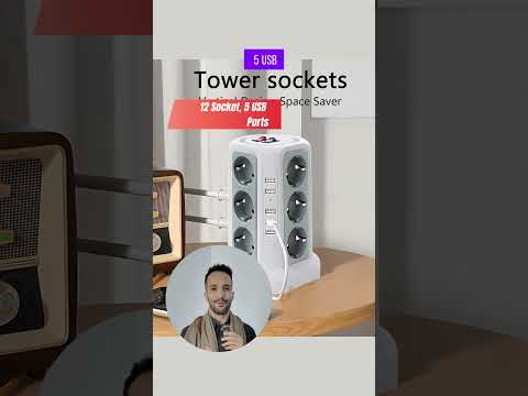 مقبس كهربائي من الاتحاد الأوروبي 12 منفذ مقبس كهربائي 5 منافذ  كابل تمديد 5 9 