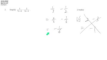 DSE maths core 2019 paper1 #02 simplification