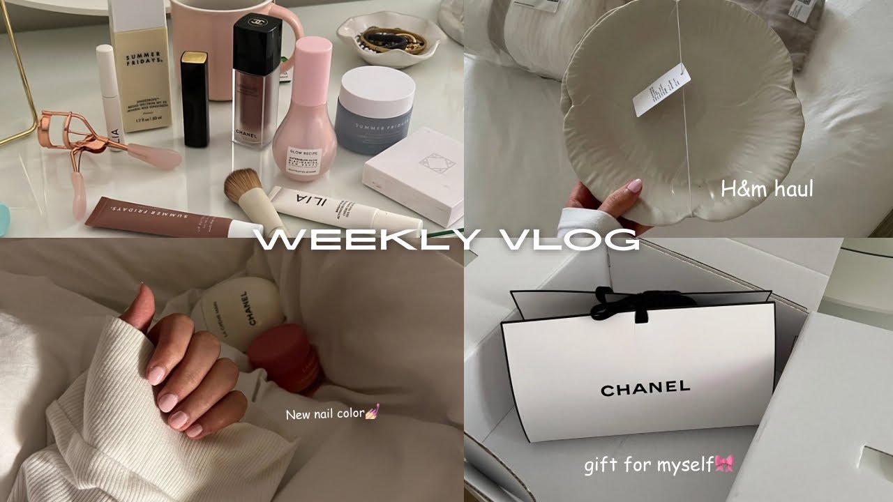 WEEKLY VLOG | تنفيذ المهام المؤجلة , اشتريت هدية لنفسي🎀, مشترياتي من المول و H&M 🛍️