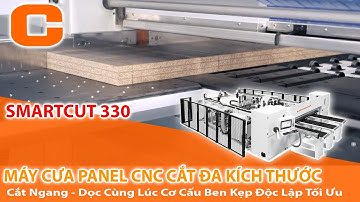 Máy Cưa Panel Kẹp Độc Lập Cắt 2 Kích Thước Cùng Lúc Smartcut 330 Cắt Ván Công Nghiệp CNC