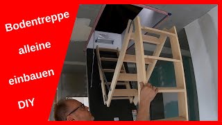 Bodentreppe / Einschubtreppe von Wellhöfer alleine einbauen  Drywall Trockenbau DIY Hausbau