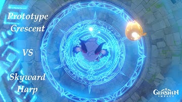 L70 Prototype Crescent vs L90 Skyward Harp for Ganyu [Damage Comparison on Stormterror]