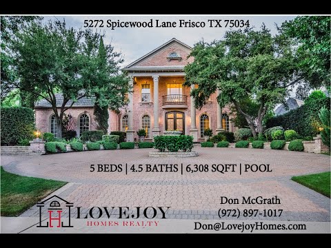 5272 Spicewood Lane, Frisco, TX home video tour