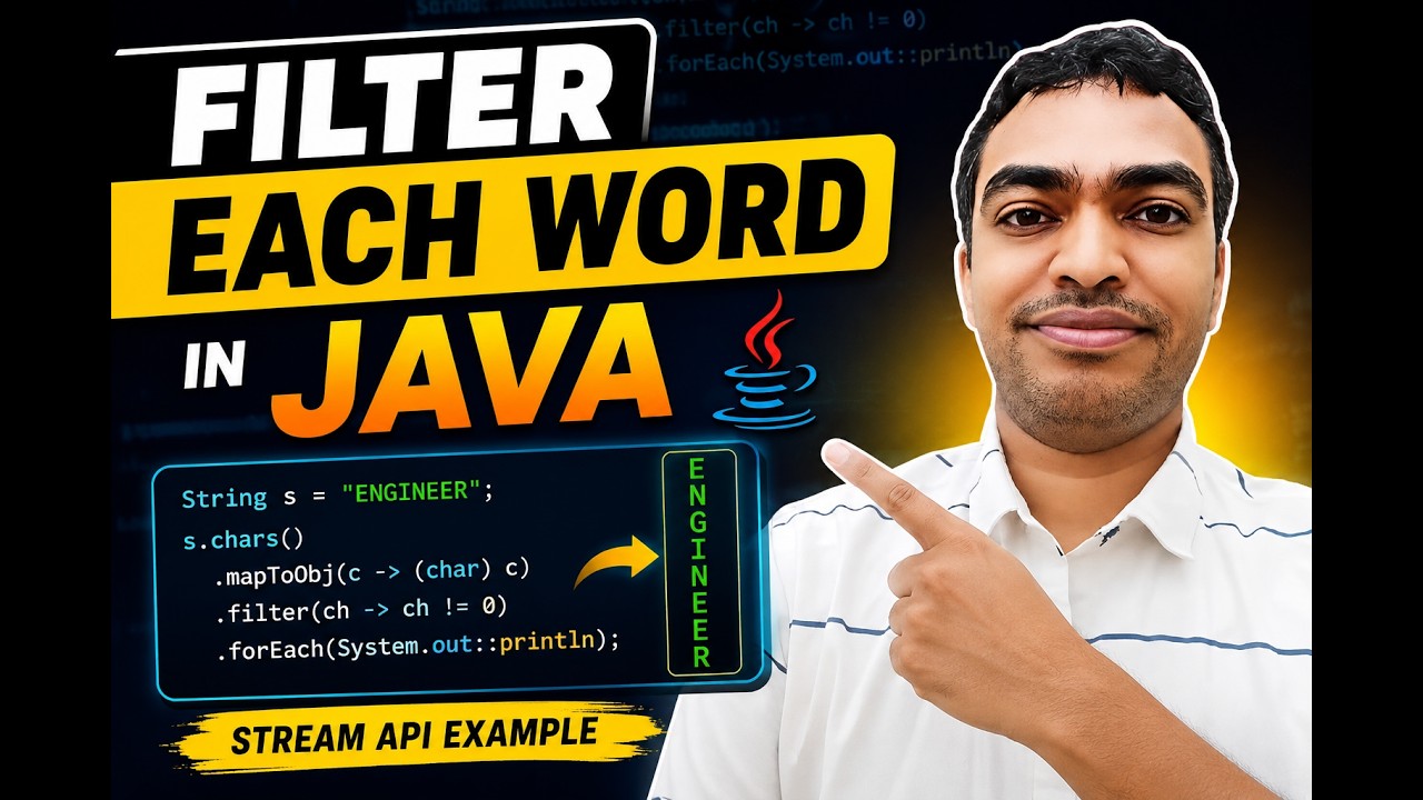 Filter Each Character in Java Using Stream API 🔥💥 - YouTube