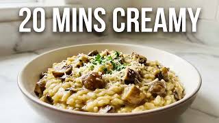 How to make Creamy Mushroom Risotto - Only 5 Ingredients.