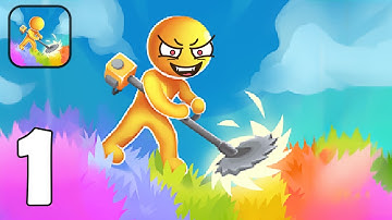 Mow Adventure - Part 1 Stickman Island Mow Adventure - Gameplay Walkthrough (iOS, Android Gameplay)