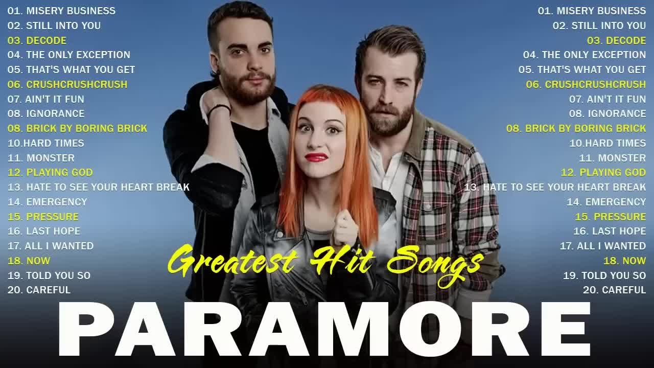 P A R A M O R E Greatest Hits Full Album ~ Best Songs Of P A R A M O R E ~ Pop Punk Playlist