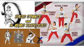 BASIC STANCE AND 16 ARNIS EXERCISES ( WARM-UP AND COOLDOWN )