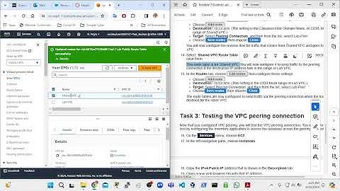 AWS Module 7 Guided Lab - Creating a VPC Peering Connection