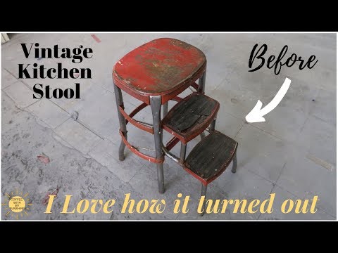 RETRO VINTAGE STOOL RESTORATION, UPCYCLE