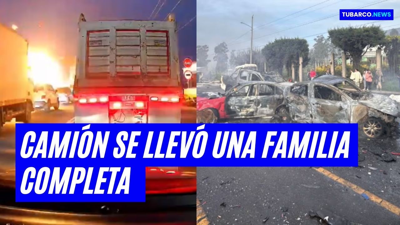 ►Tragedia en la vía Zipaquirá-Ubaté: camión sin frenos arrasó una familia y dejó 5 muertos