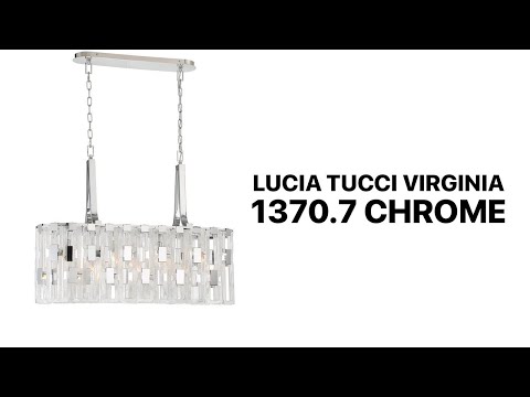 Подвесной стеклянный светильник Lucia Tucci Virginia 1370.7 chrome