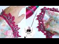 Amazing ideas easy stylish crochet handwork  hand embroidery flower border design qureshia lace 
