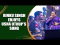 What was Rinku Singh doing when Ustha Uthup was singing on stage during Knights Unplugged event? |