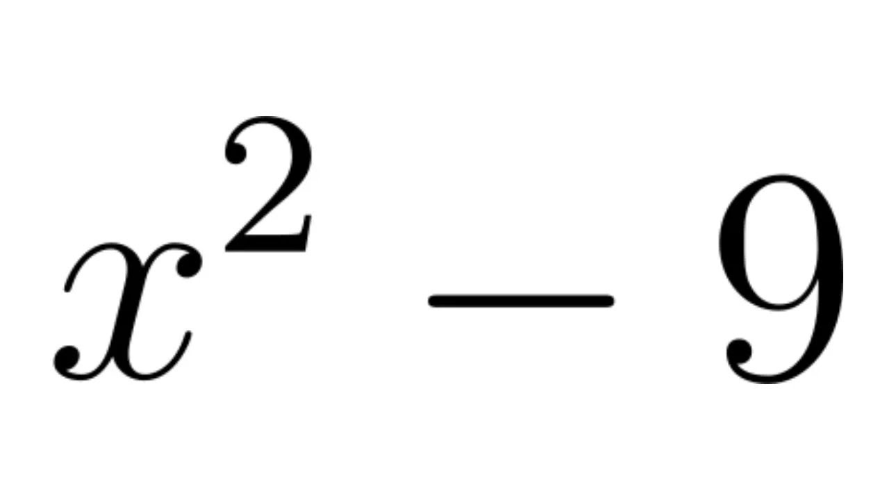 Factor X 2 9 Using The Difference Of Squares Formula YouTube