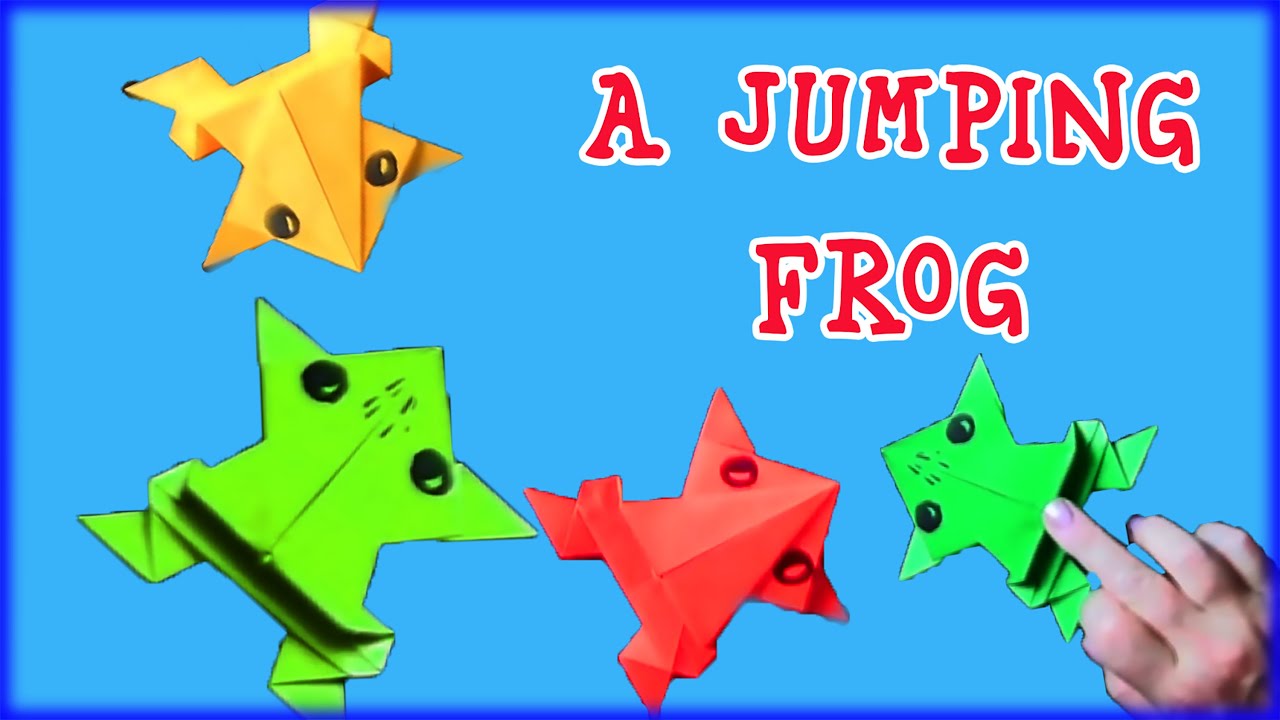 How to make a jumping frog out of paper 🐸. Origami🔥. Easy and fun YouTube