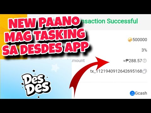 DesDes app Paano mag Crownsit Task sa DesDes app