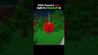 POV: Parrot’s first night in Minecraft
