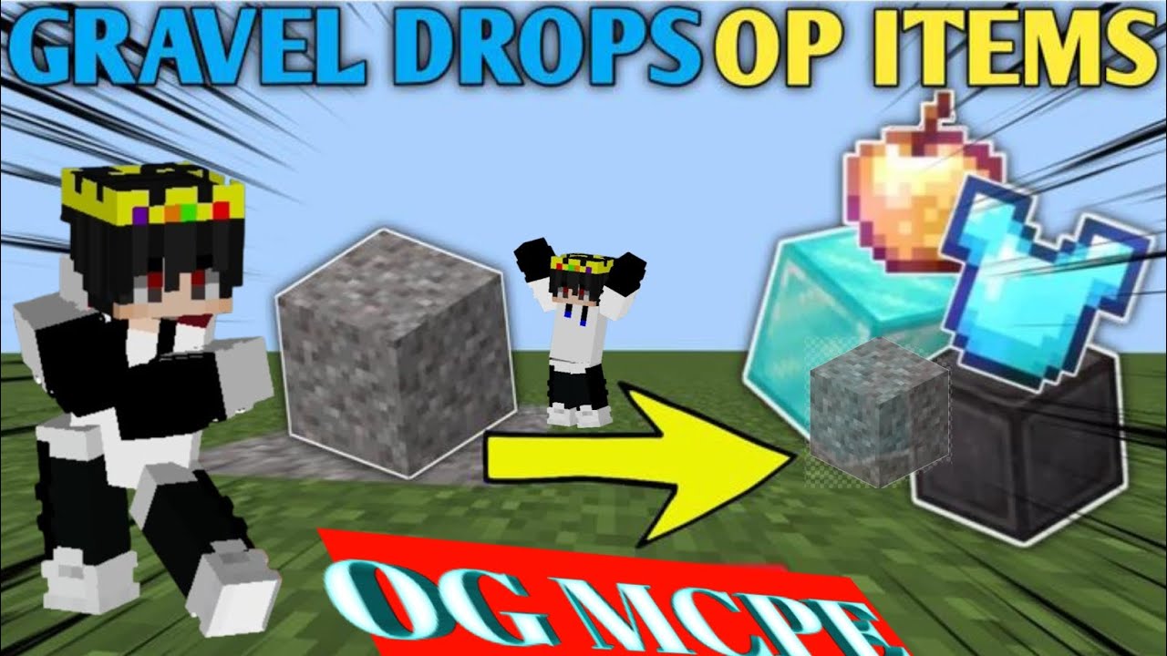 | MCPE Hard-core | But Gravel Drop Op Item's |