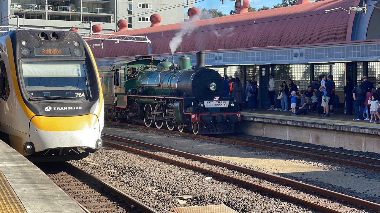 Queensland Rail Steam train: Brisbane Exhibition steam returns part 1 ...