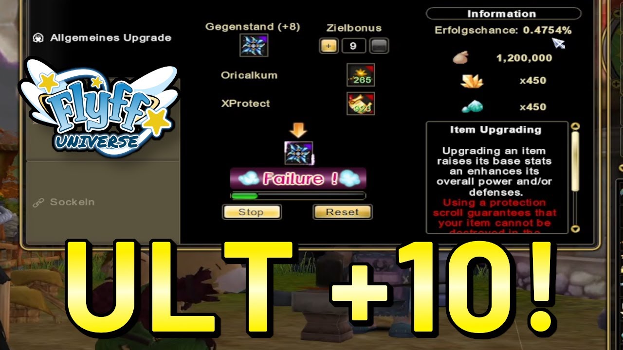 Neues Ultimate +10 Upgrade System (Schmuck/Waffe) auf dem PTS von Flyff Universe!